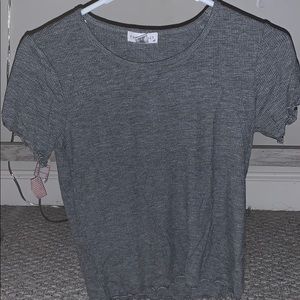 Grey tillys youth top with lettuce edges